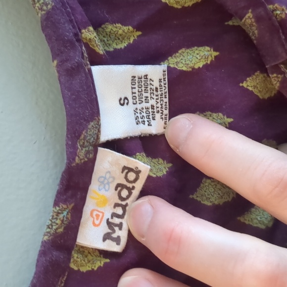 Mudd Boho Top, Plum Purple with , Size Small - Picture 6 of 6